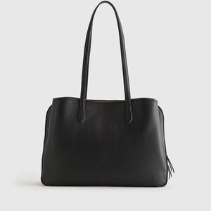 BNWT Quince Italian Leather Triple Compartment Work Tote!